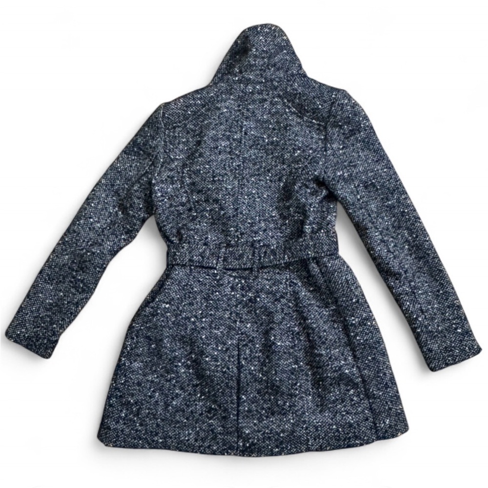 Guess black & white tweed coat with belt Size M #tweed #outerwear - Picture 2 of 5